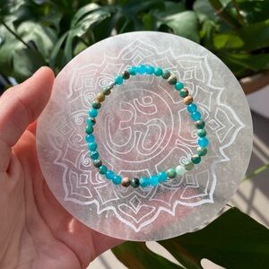 Aqua Serpentine Healing Bracelet